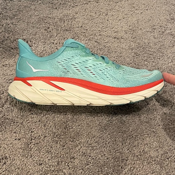 Hoka One One Womens Clifton 8 1119394 AEBL Blue Running Shoes Size 8.5 B - Picture 4 of 9